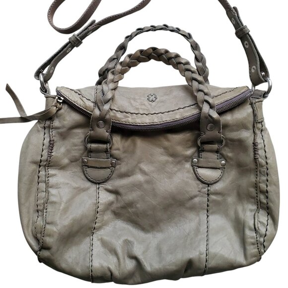 Lucky Brand Buttery Soft Leather Convertible Satchel Large Messenger Bag - Picture 2 of 16